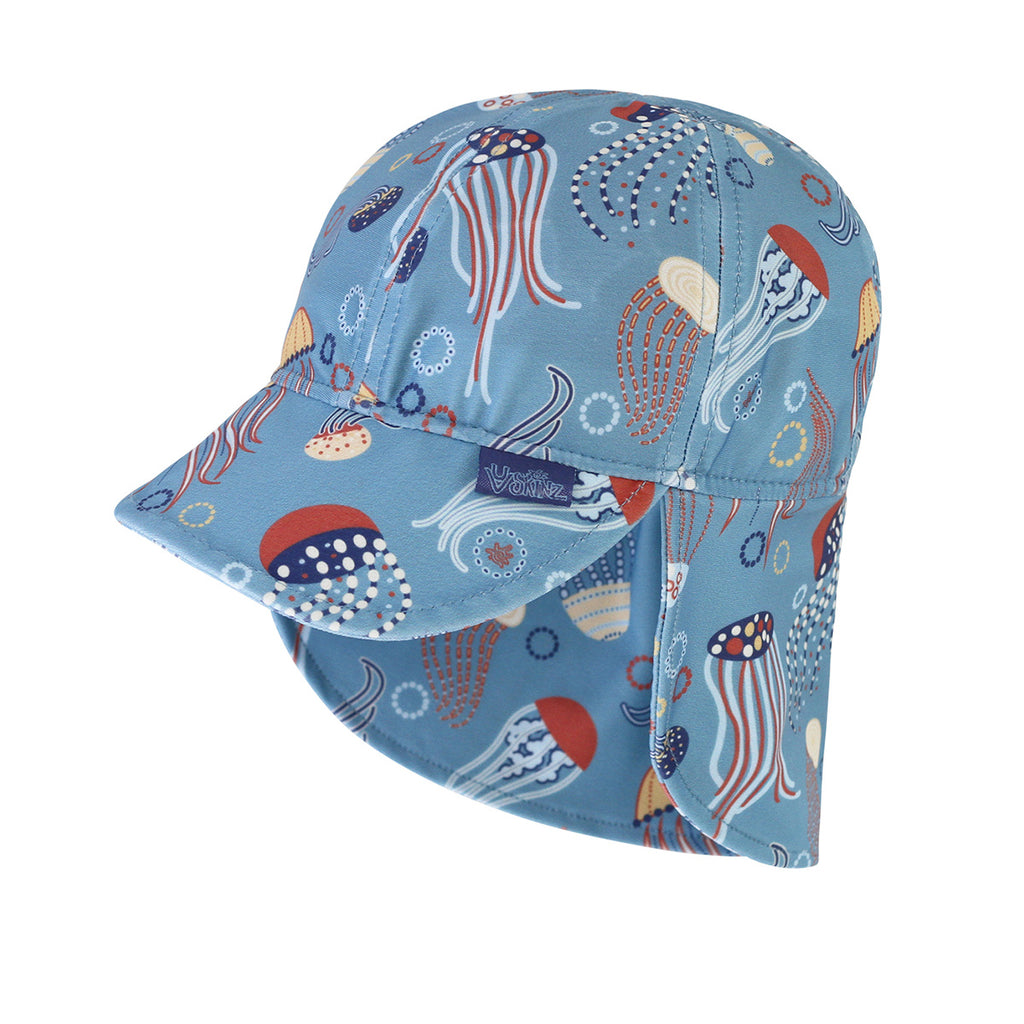 baby boy's swim flap hat with UPF 50+ in jolly jellies|jolly-jellies
