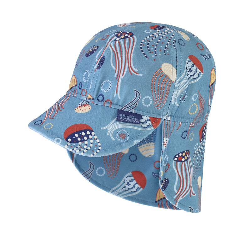 UV Skinz UPF 50+ | Baby Boy's Swim Hat with Neck Flap | Certified UPF 50+