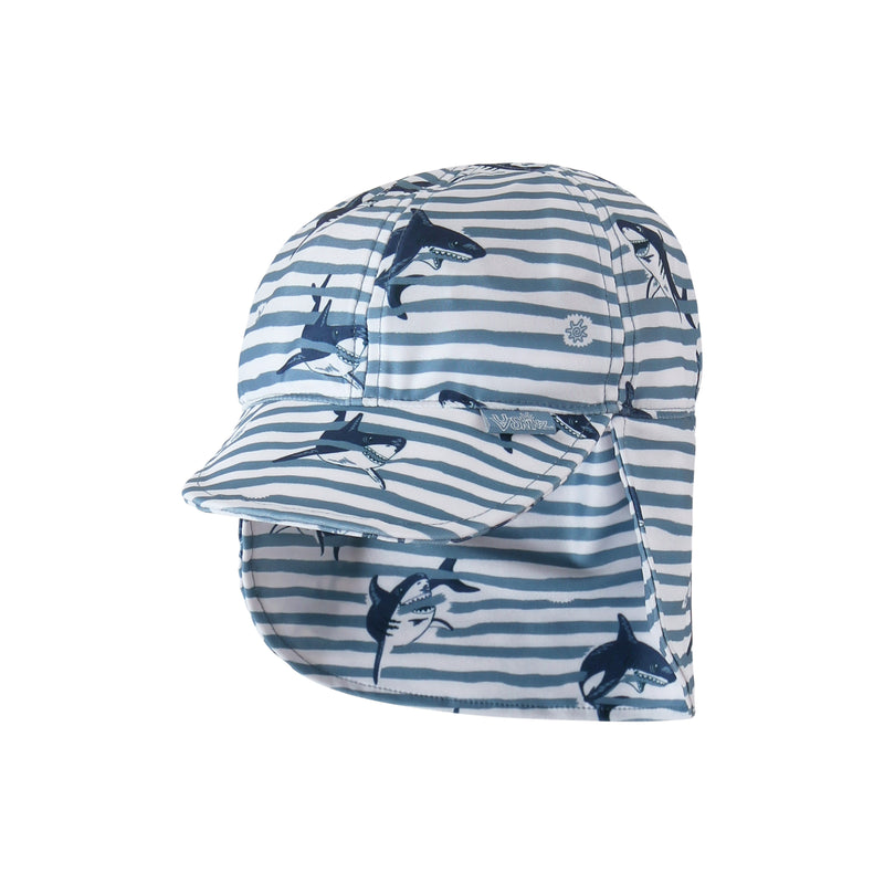 baby boy swim flap hat shark stripe|shark-stripe