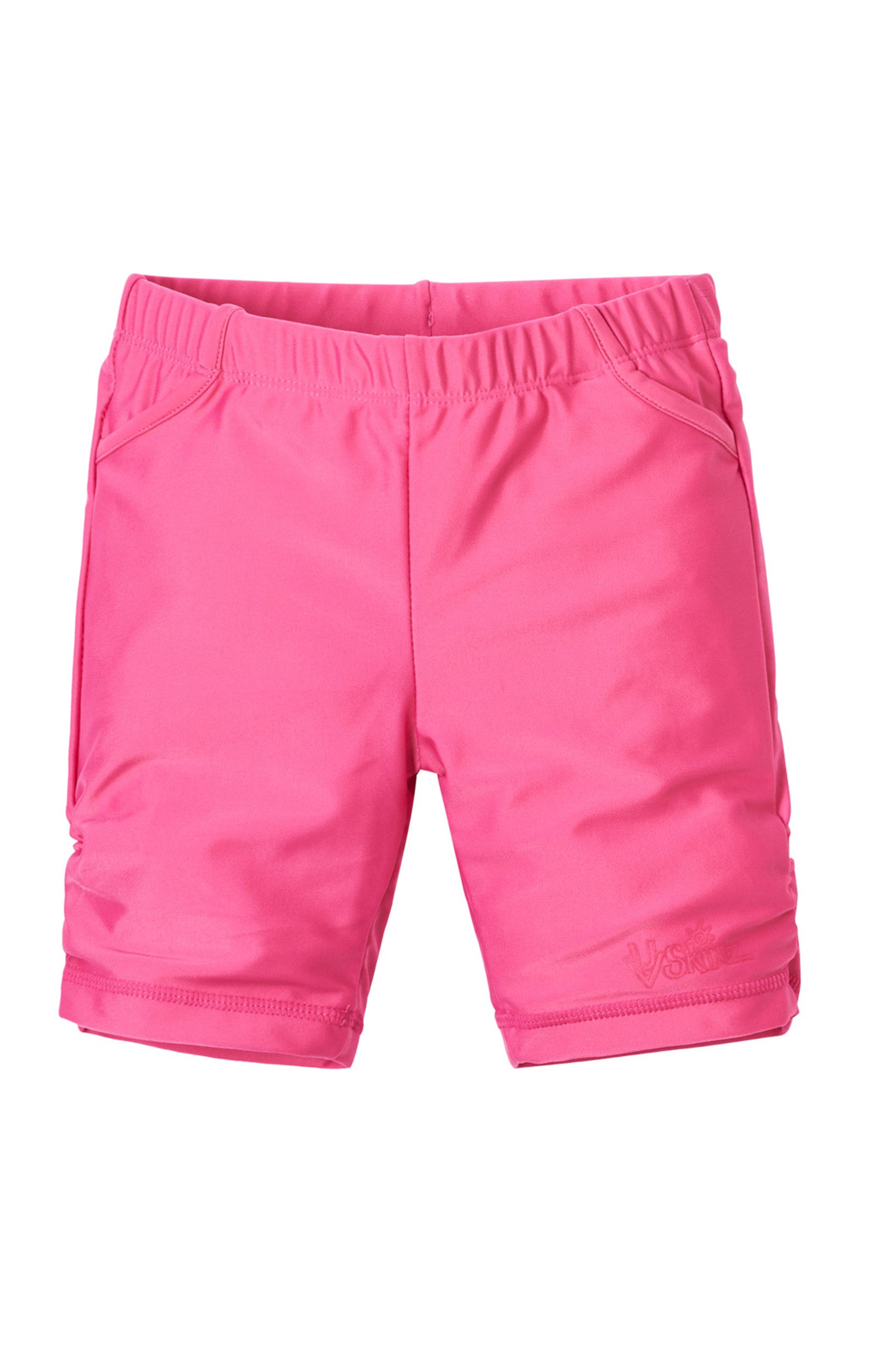 Girl's swim shorts in bubblegum pink|bubblegum