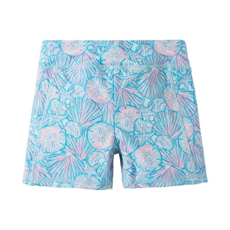 back of the girl's swim shorts in candy shells|candy-shells