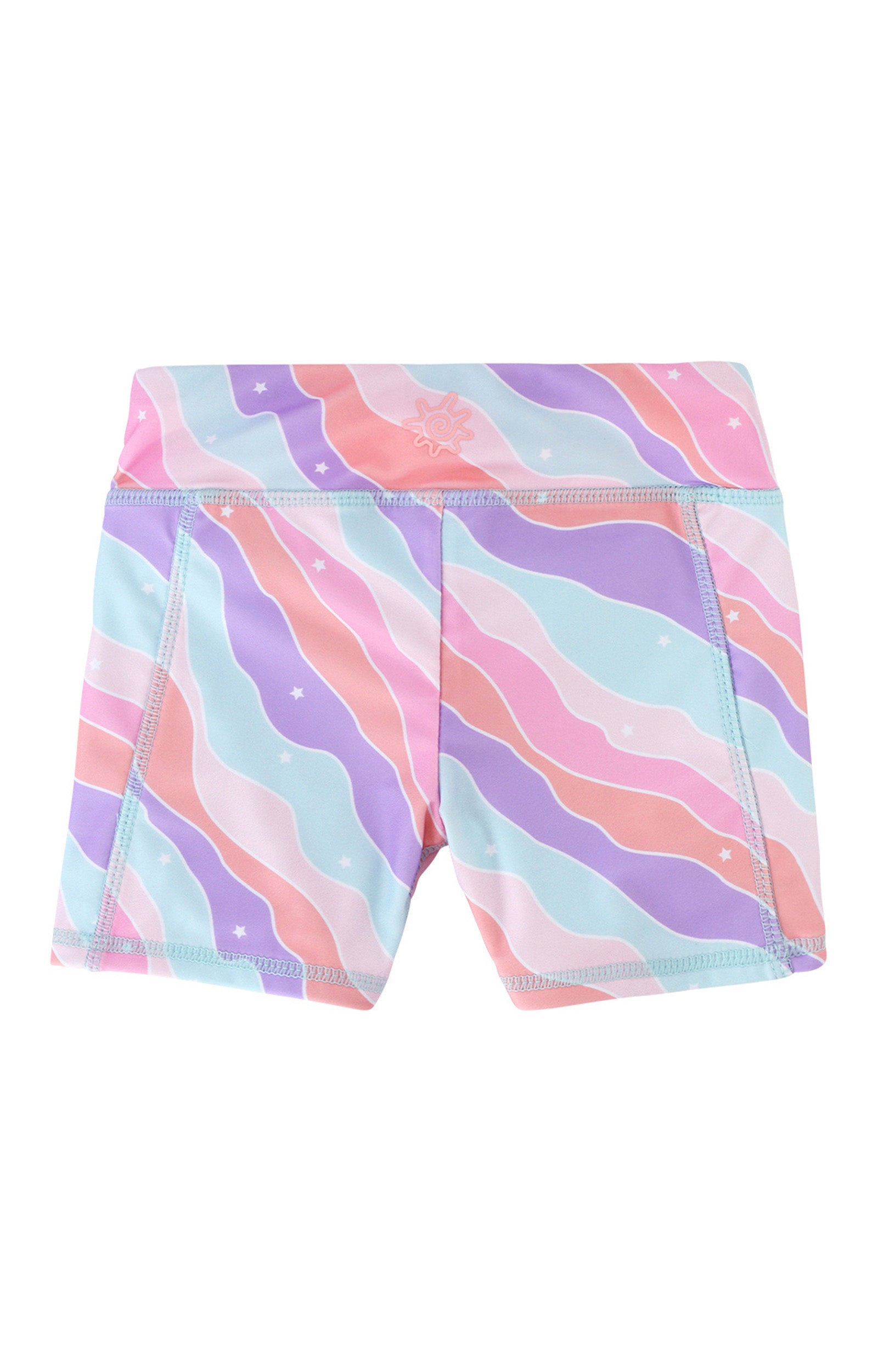back of the girl's swim shorts in rollin along|rollin-along