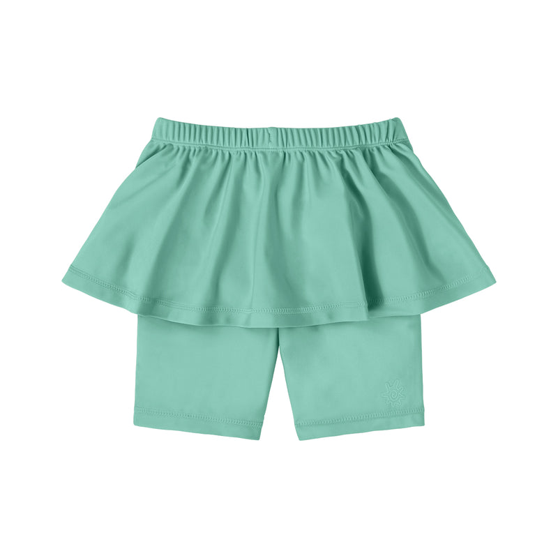 girl's skirted swim jammers|seaglass