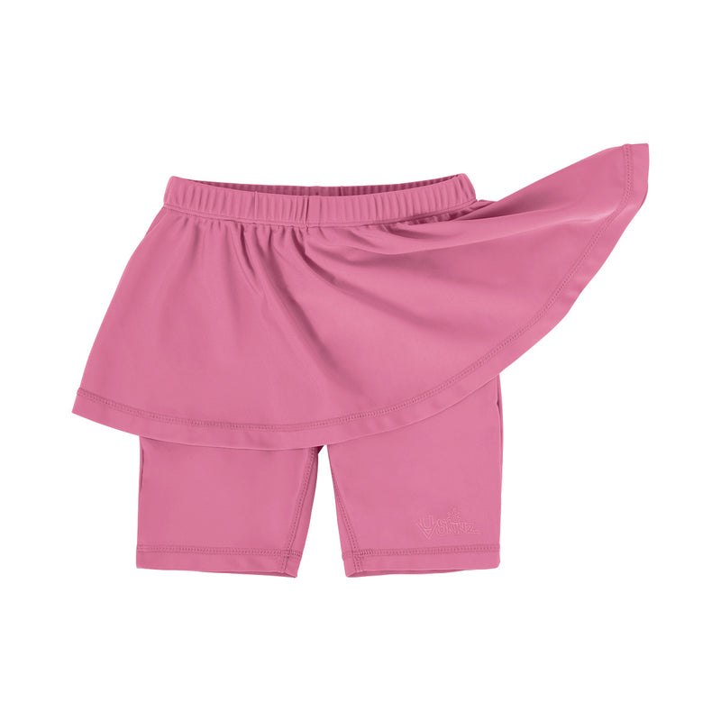 girl's skirted swim jammers|wild-rose