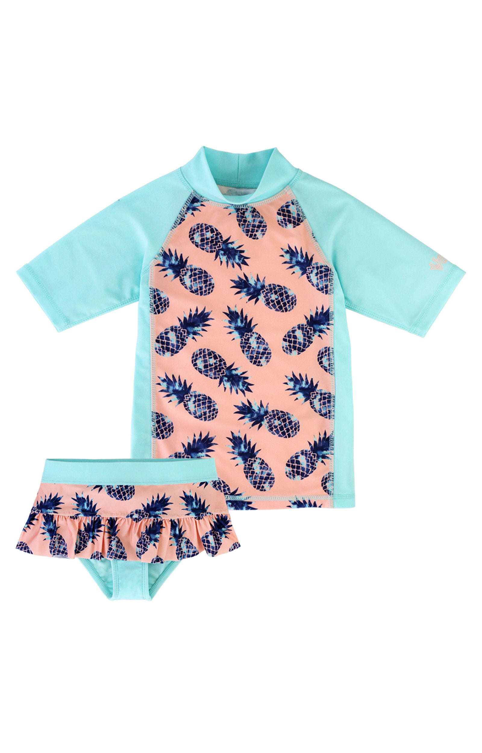 Tuga Boys Two-Piece Short Sleeve Swimsuit Set 2-14 Years