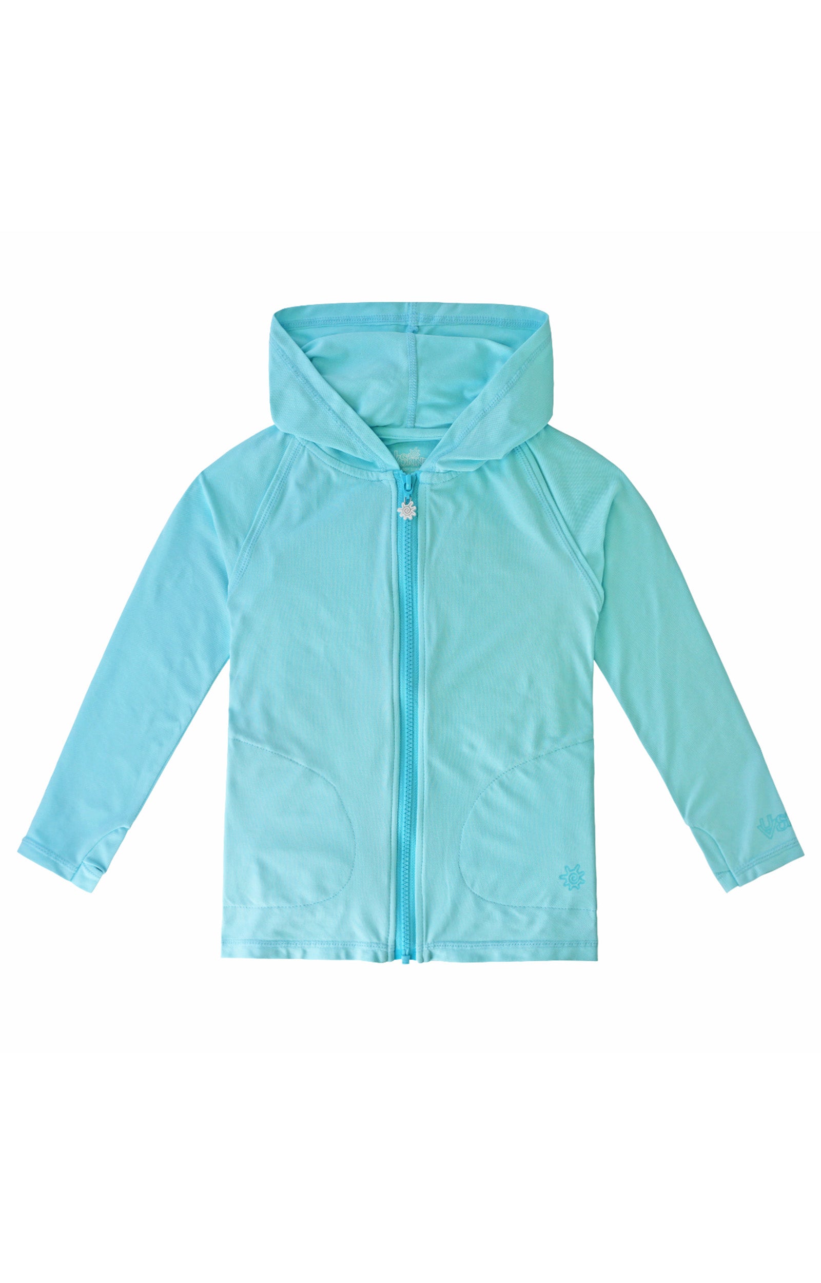 Girl's Zip-Up Hoodie in Glacier|glacier