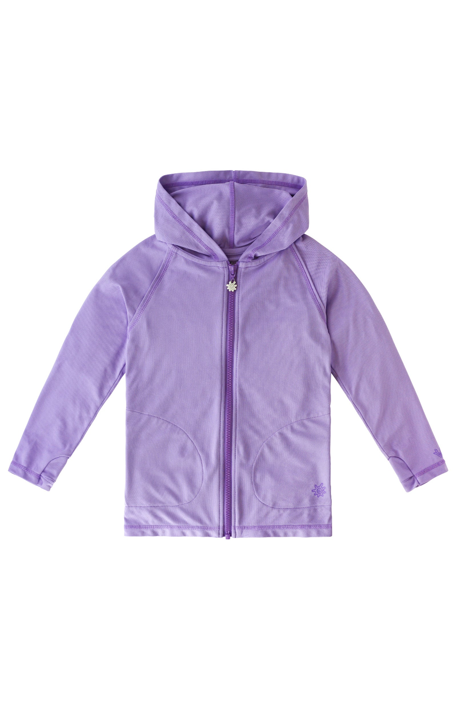 Girl's Zip-Up Hoodie in Lilac|lilac