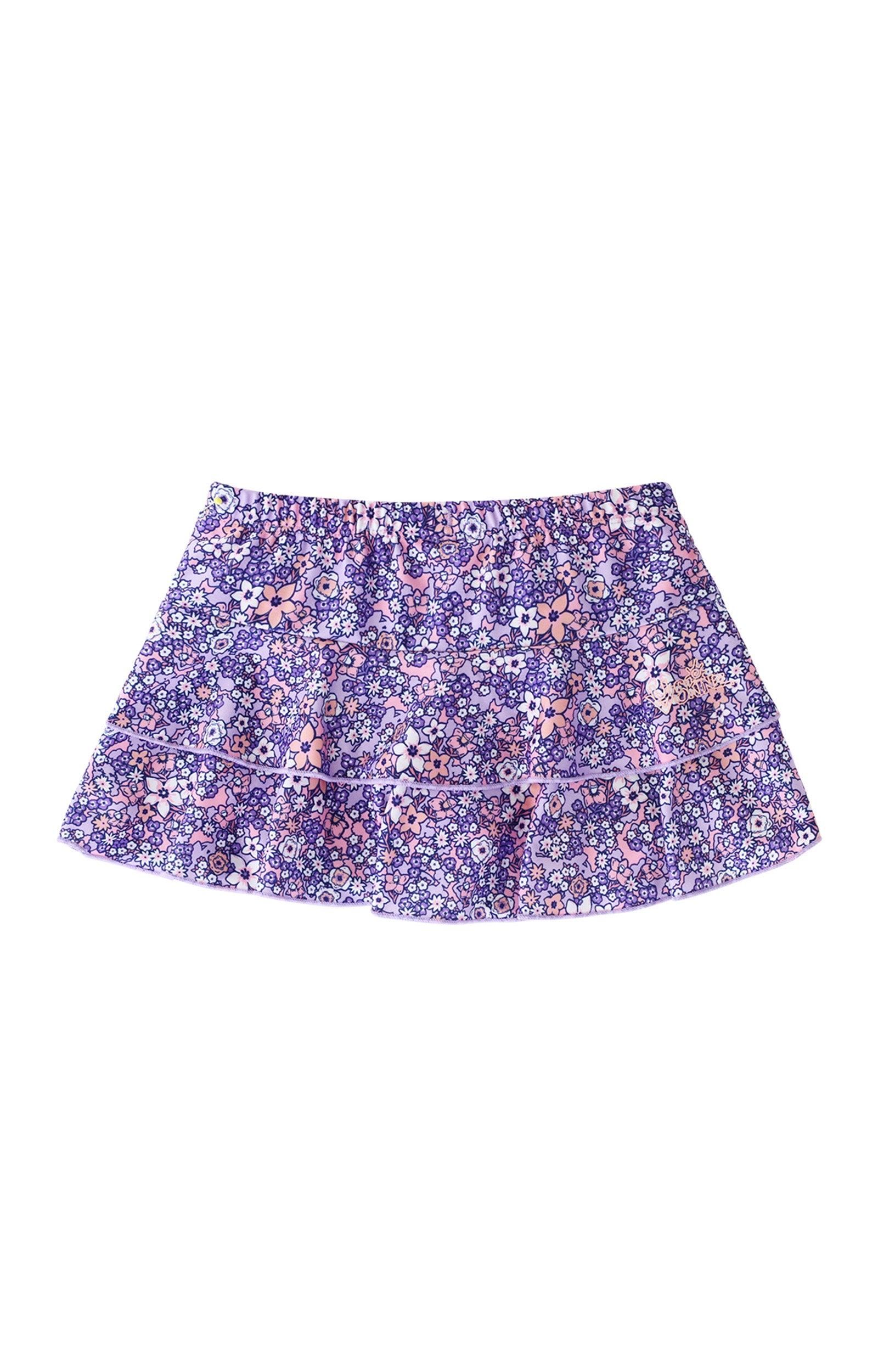 back of the girls swim skirt in lavender fields|lavender-fields