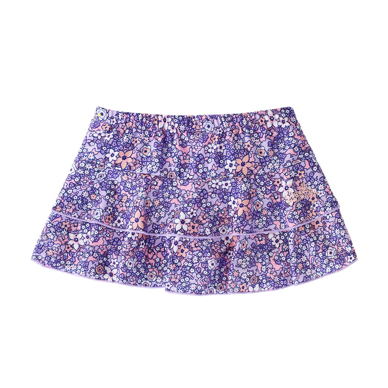 back of the girls swim skirt in lavender fields|lavender-fields