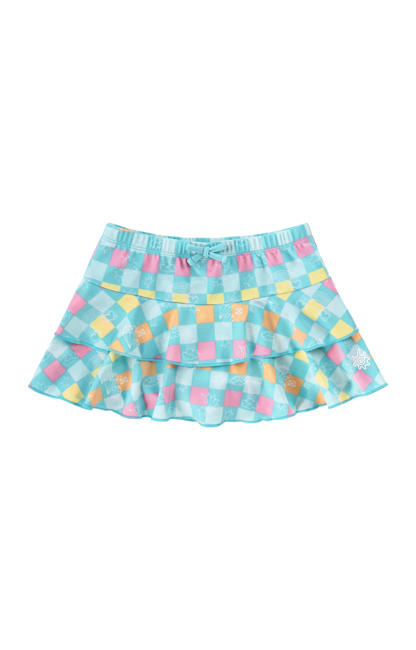 girls sunny swim skirt|treasure-checkers