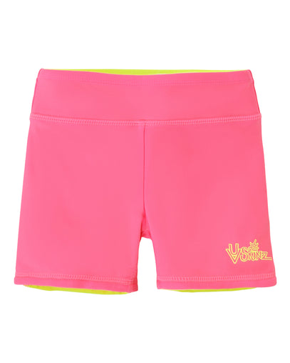 girls neon reversible active swim shorts in neon sorbet|neon-sorbet-neon-yellow