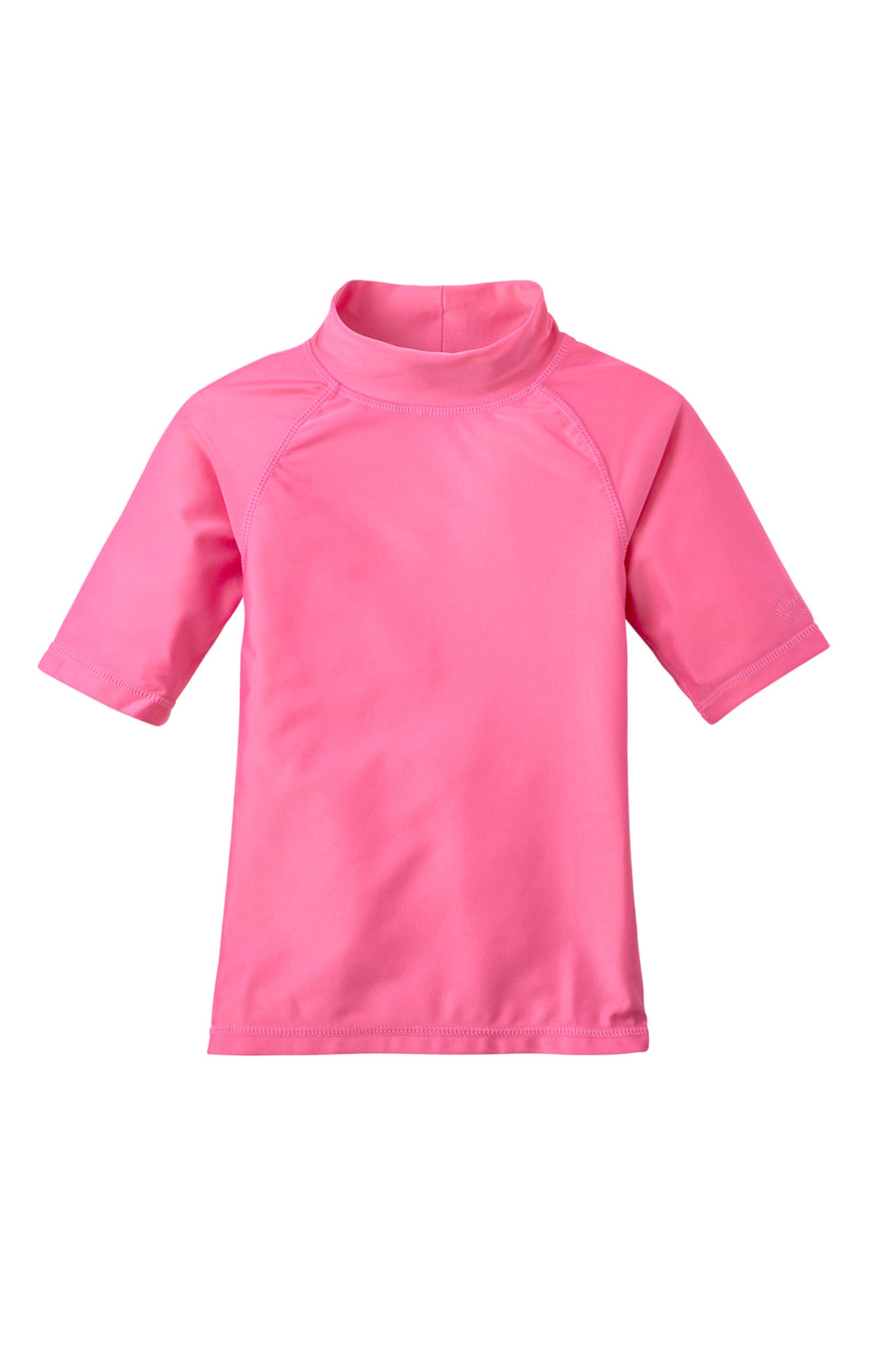 Kid's short sleeve swim shirt in bubblegum|bubblegum