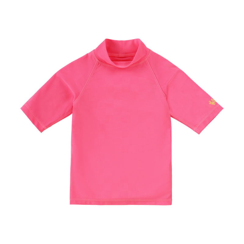 kids neon magic print sun and swim shirt|neon-checkers
