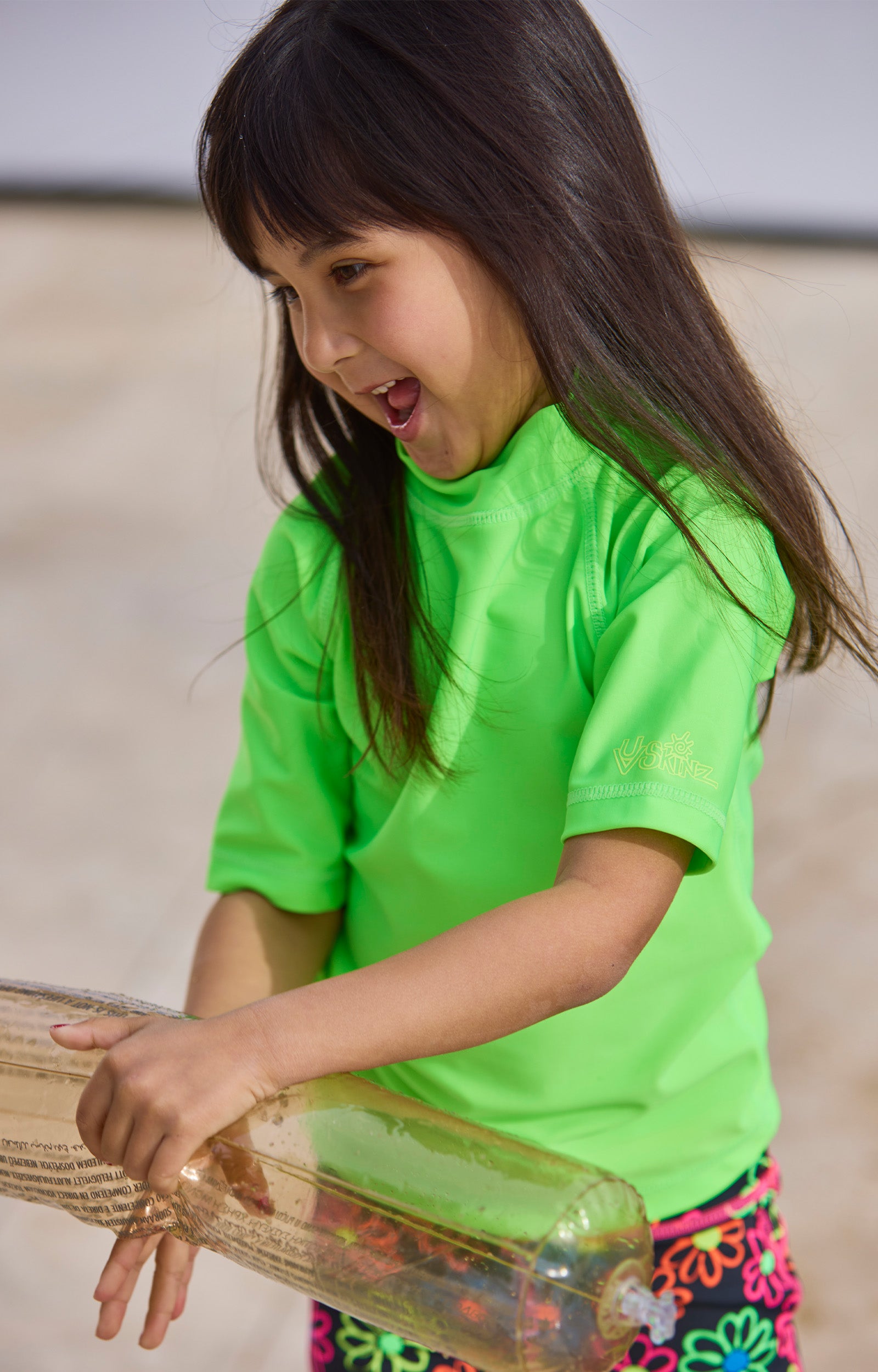 Kid's Neon Short Sleeve Sun & Swim Shirt