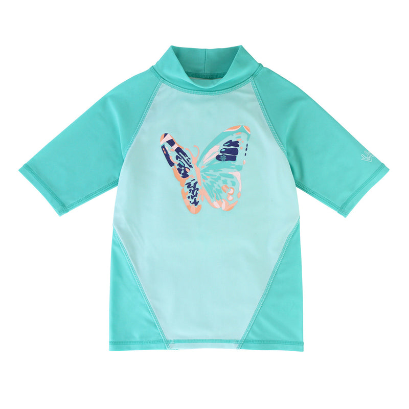 girl's short sleeve sport sun and swim shirt in yosemite butterfly|yosemite-butterfly