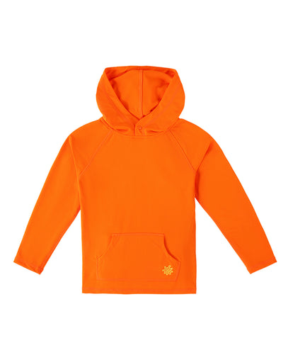 kids neon upf pullover hoode|neon-orange