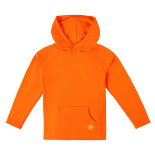 kids neon upf pullover hoode|neon-orange