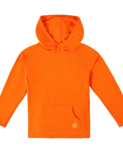 kids neon upf pullover hoode|neon-orange