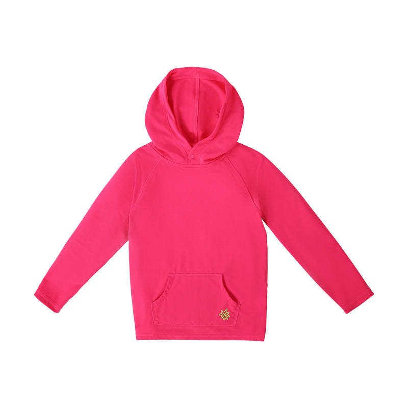 kids neon upf pullover hoodie|neon-pink