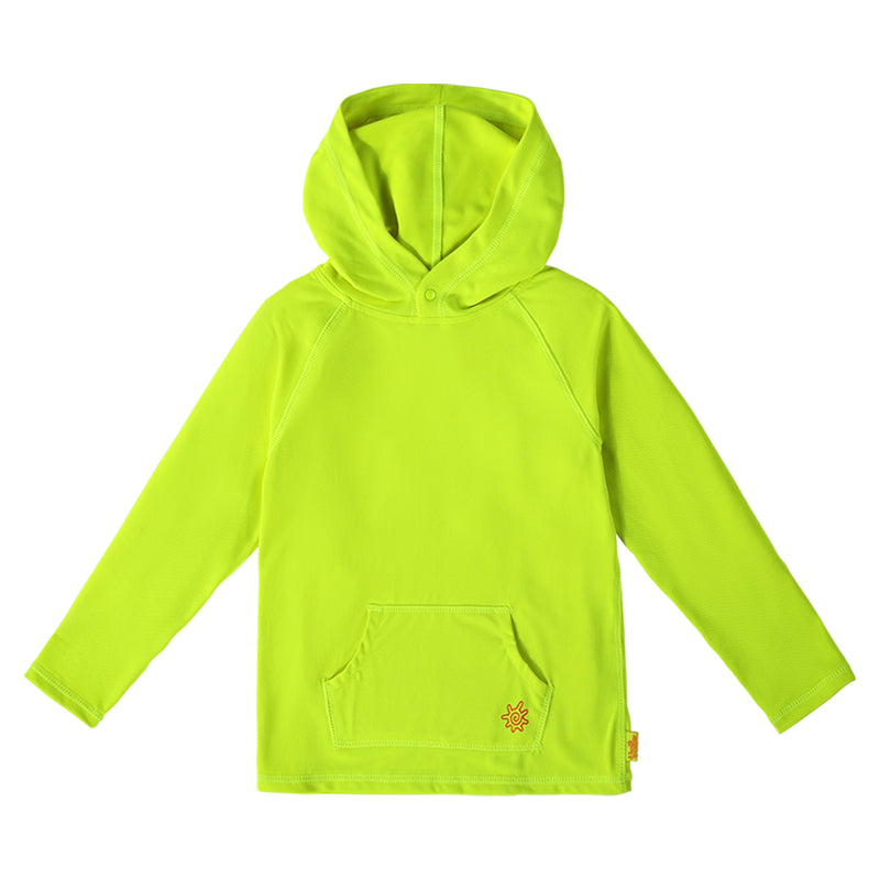 kids neon upf pullover hoodie|neon-yellow