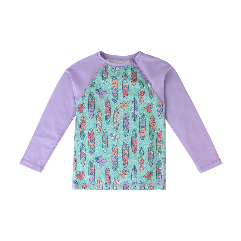 thumbnail image 2 of Hotfiary Kids UPF 50+ Long Sleeve Rash Guard – Quick-Dry Swim Shirt, Sun Protection, Letter Print | Sizes 3-12 Years 2 of 14