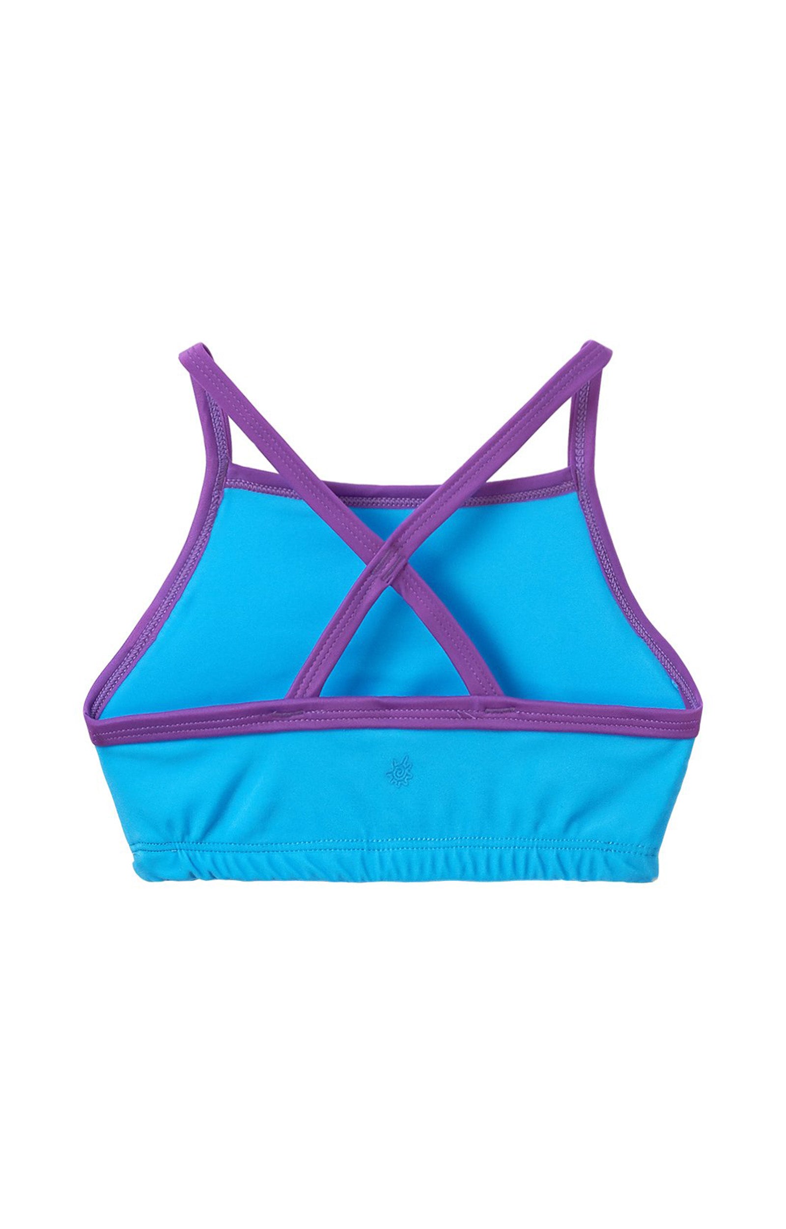 back of the girls bikini top in aqua purple|aqua-purple