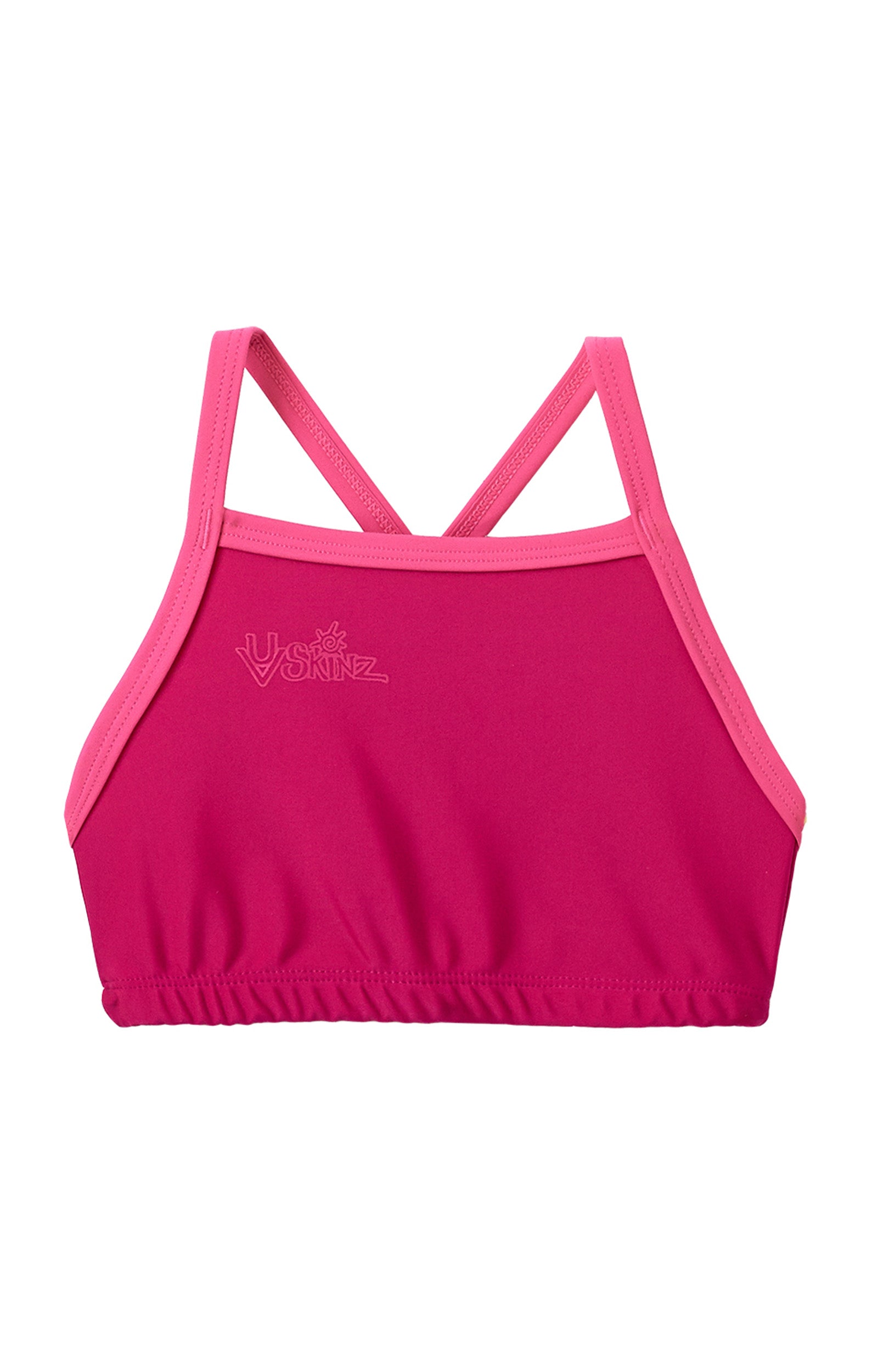 girls bikini top in hot pink bubblegum|hot-pink-bubblegum