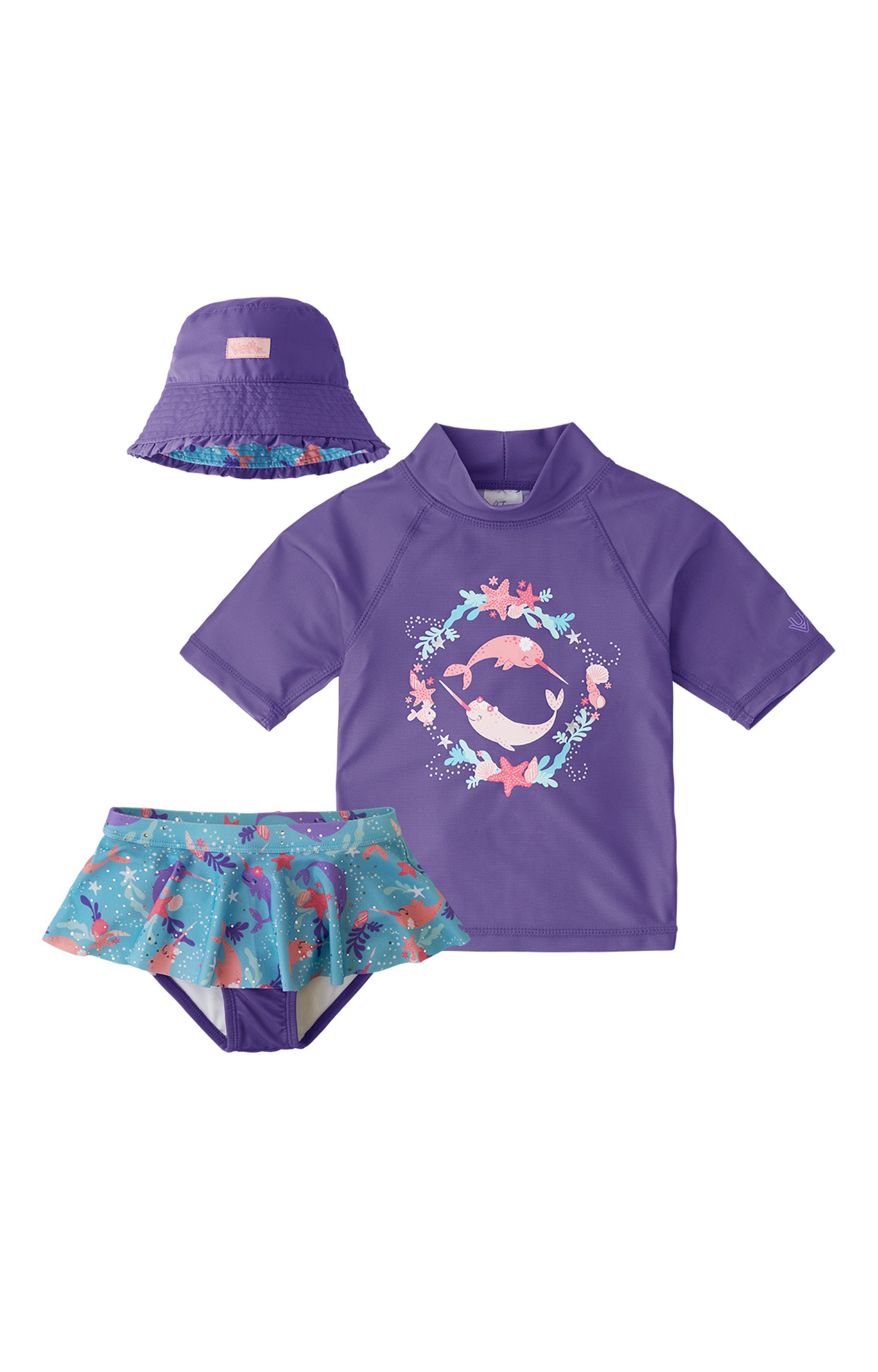 Girl's 3PC Sun & Swim Set