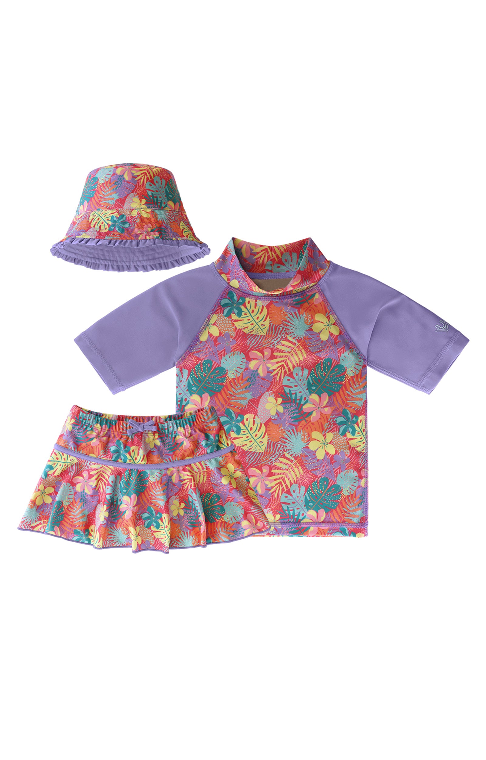 Girl's 3PC Sun & Swim Set
