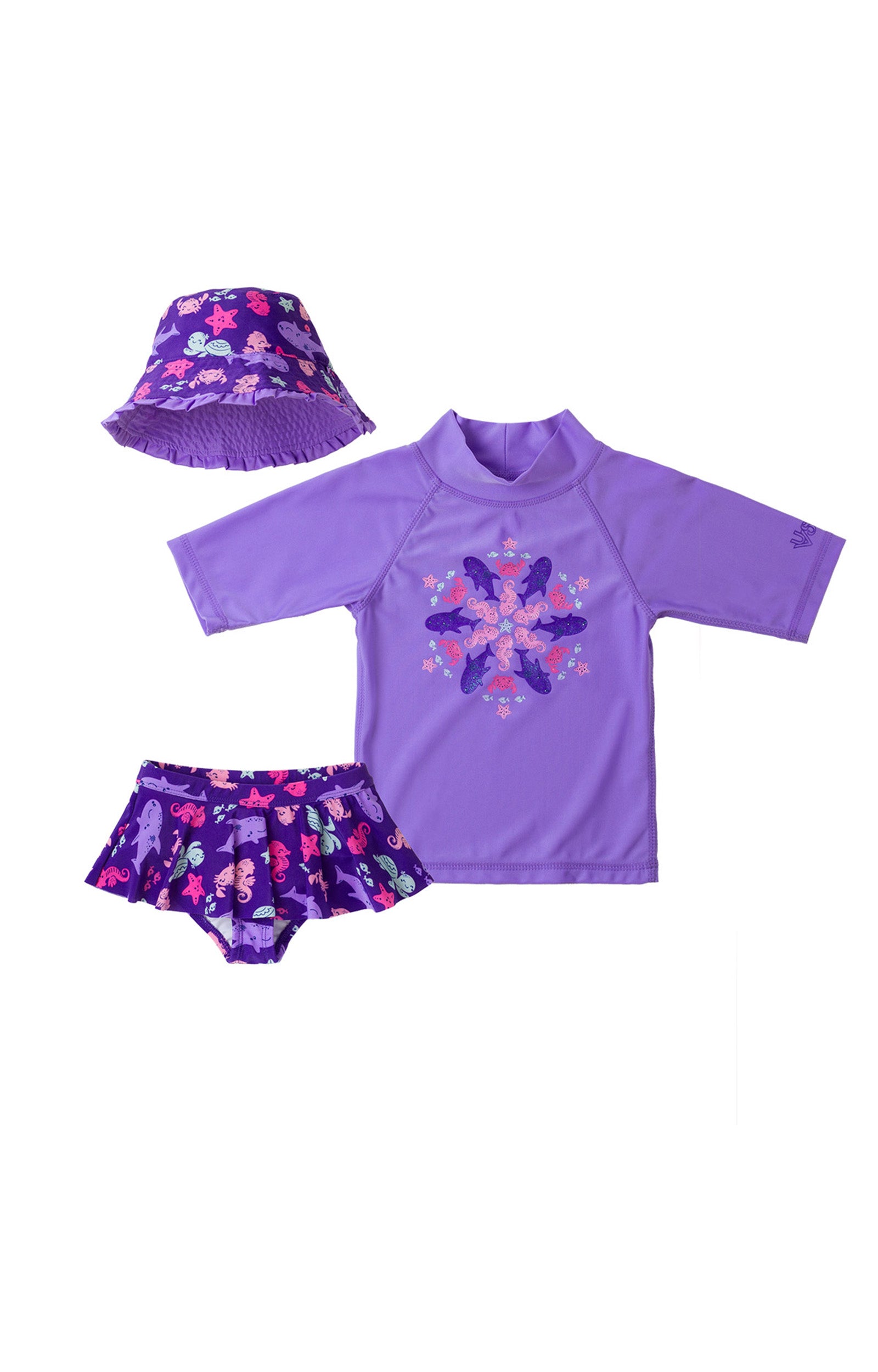 Girl's 3PC Sun & Swim Set