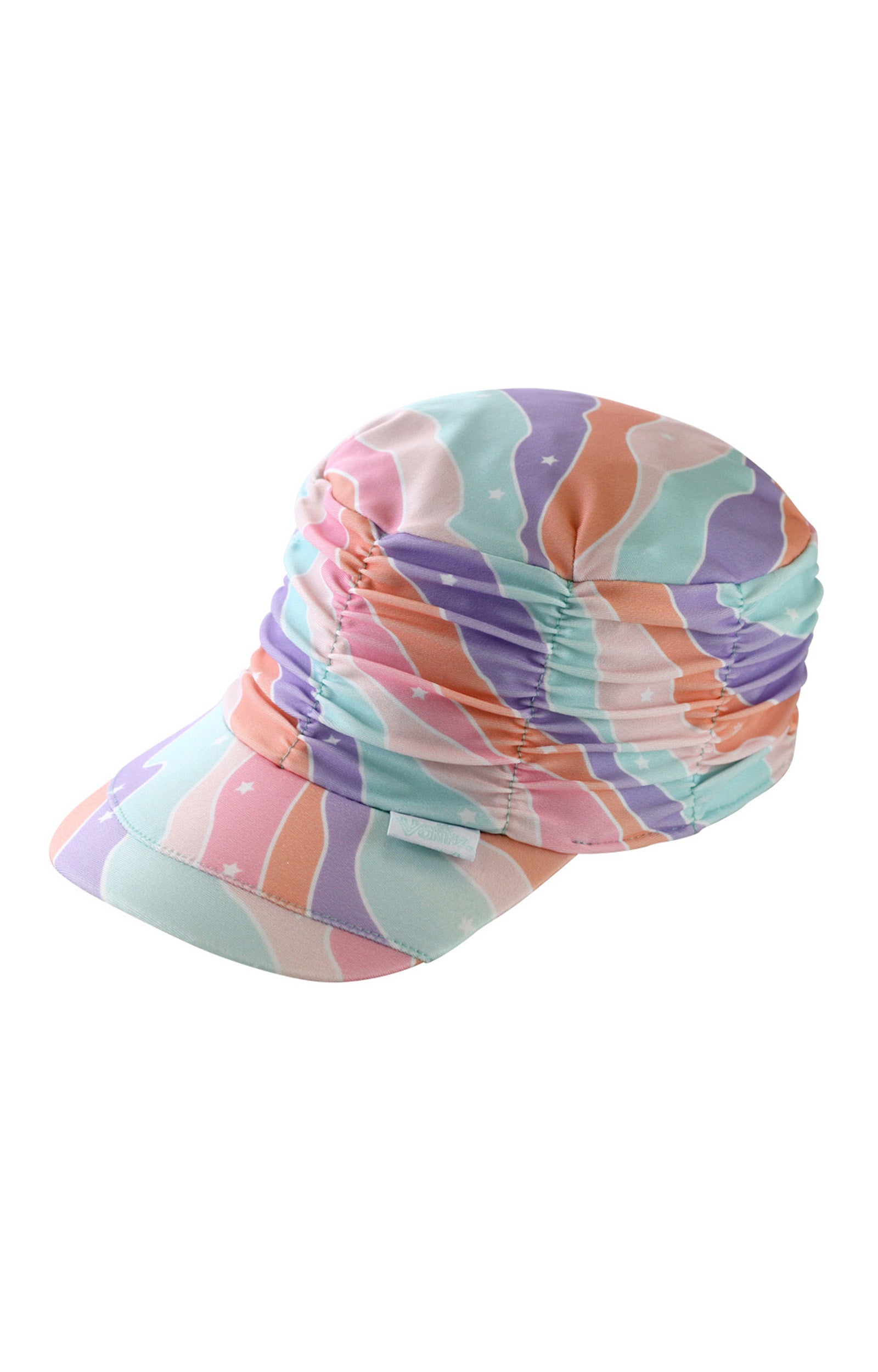 Girl's ruched sun cap in rollin along|rollin-along