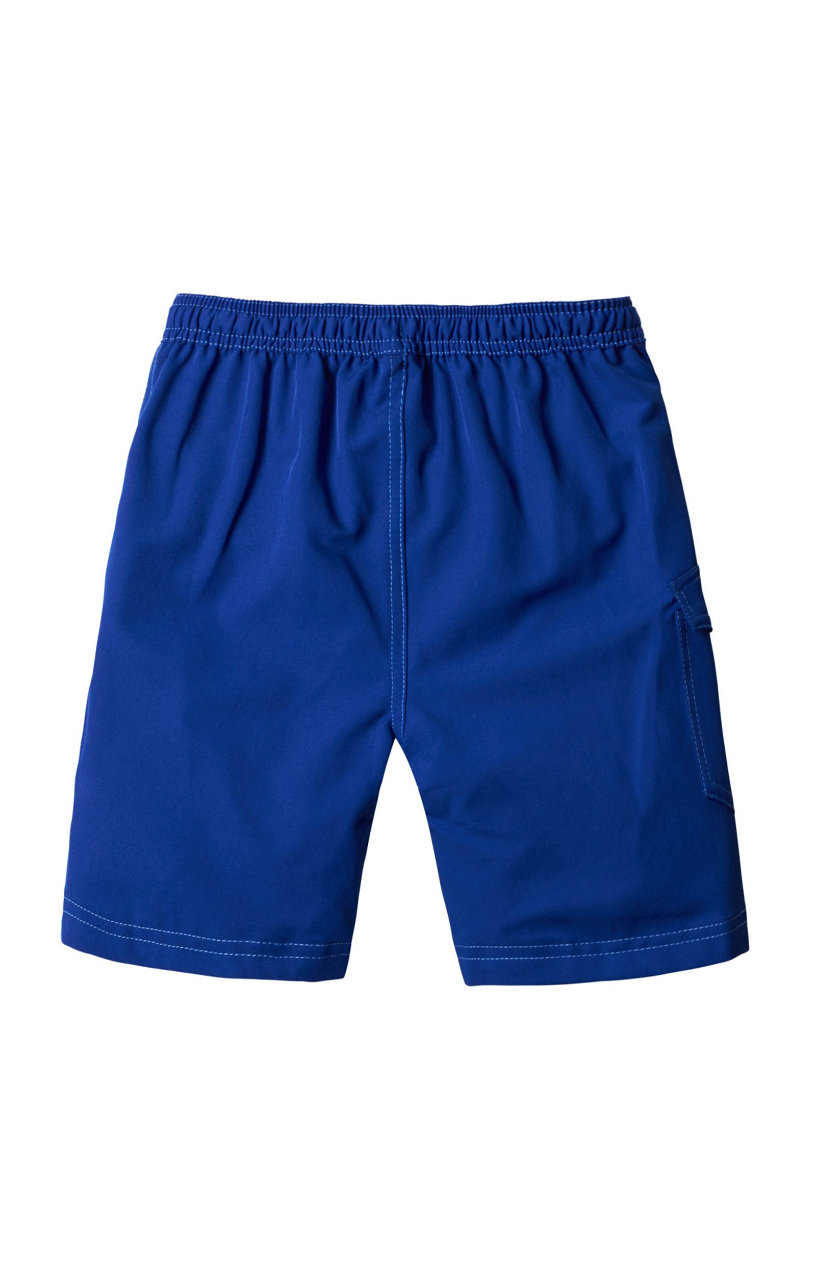 Back View of the Boy's Classic Board Shorts in Navy|navy