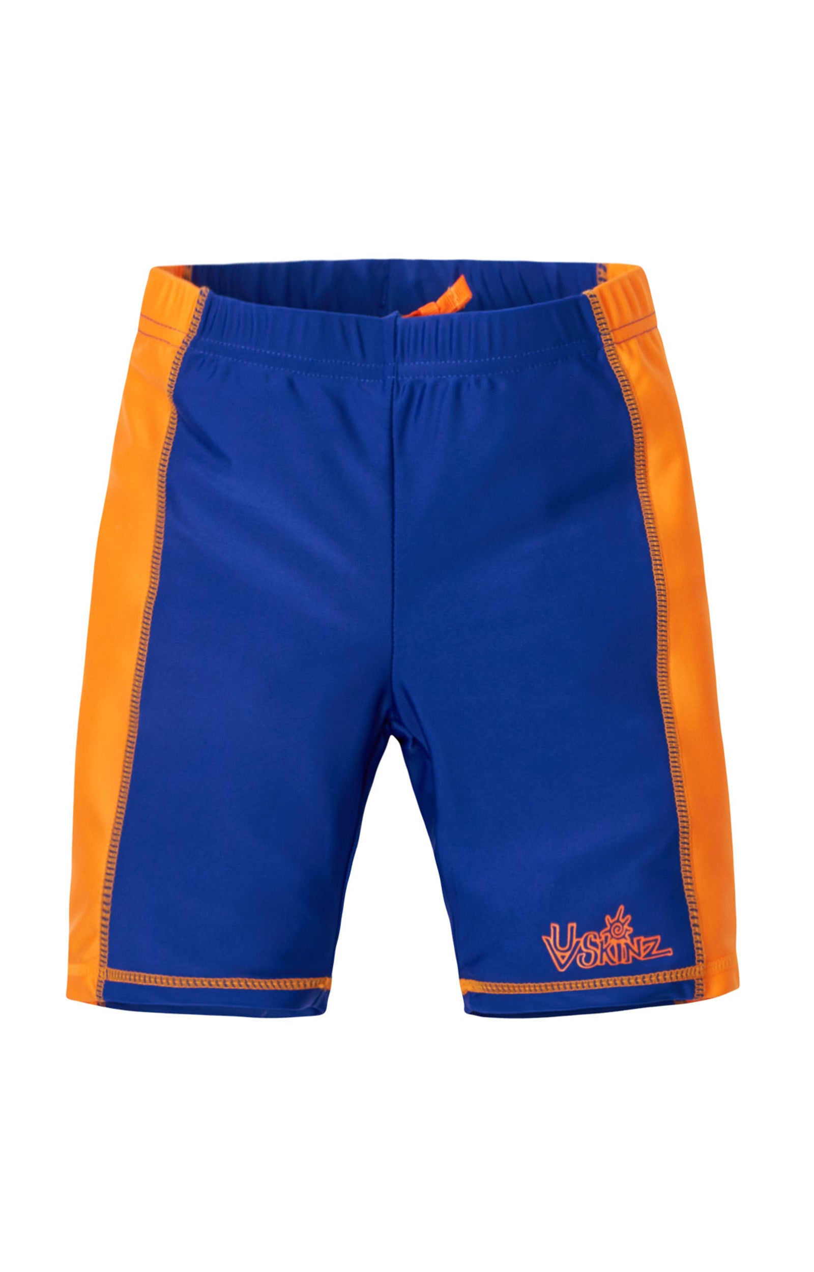 boy's swim shorts in navy orange|navy-orange
