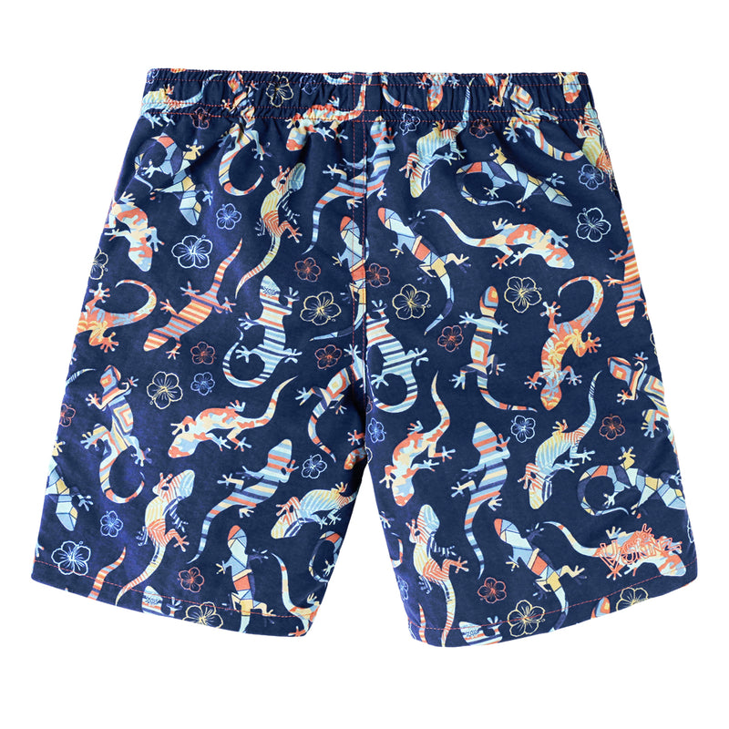 back of the boys beach shorts in camo gecko|camo-gecko