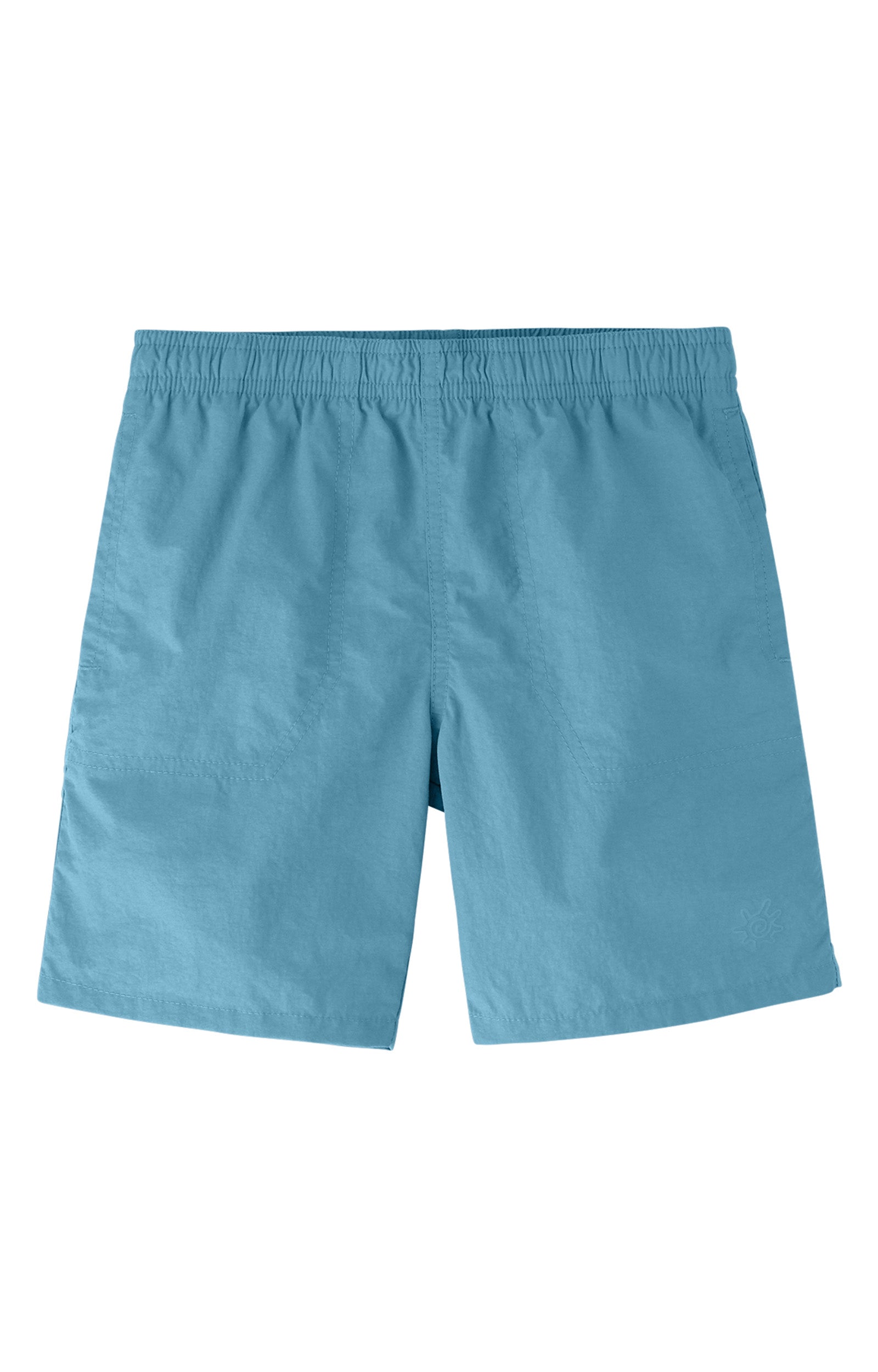 back of the boys beach shorts in lagoon|lagoon