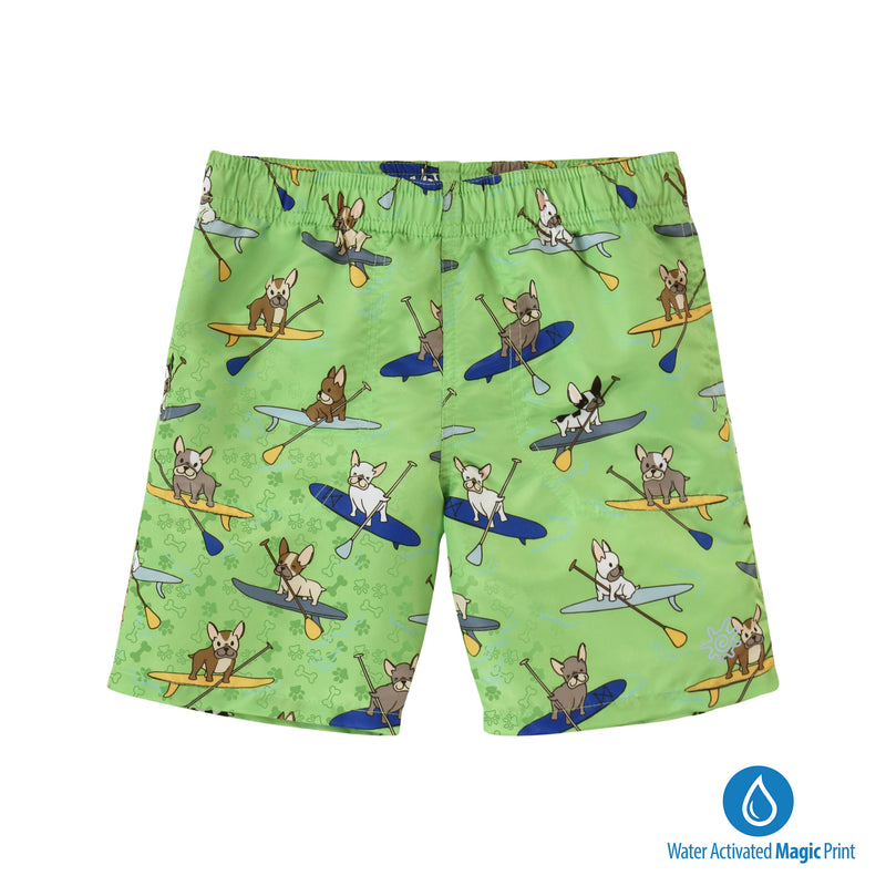 boys magic print beach shorts|magic-pups