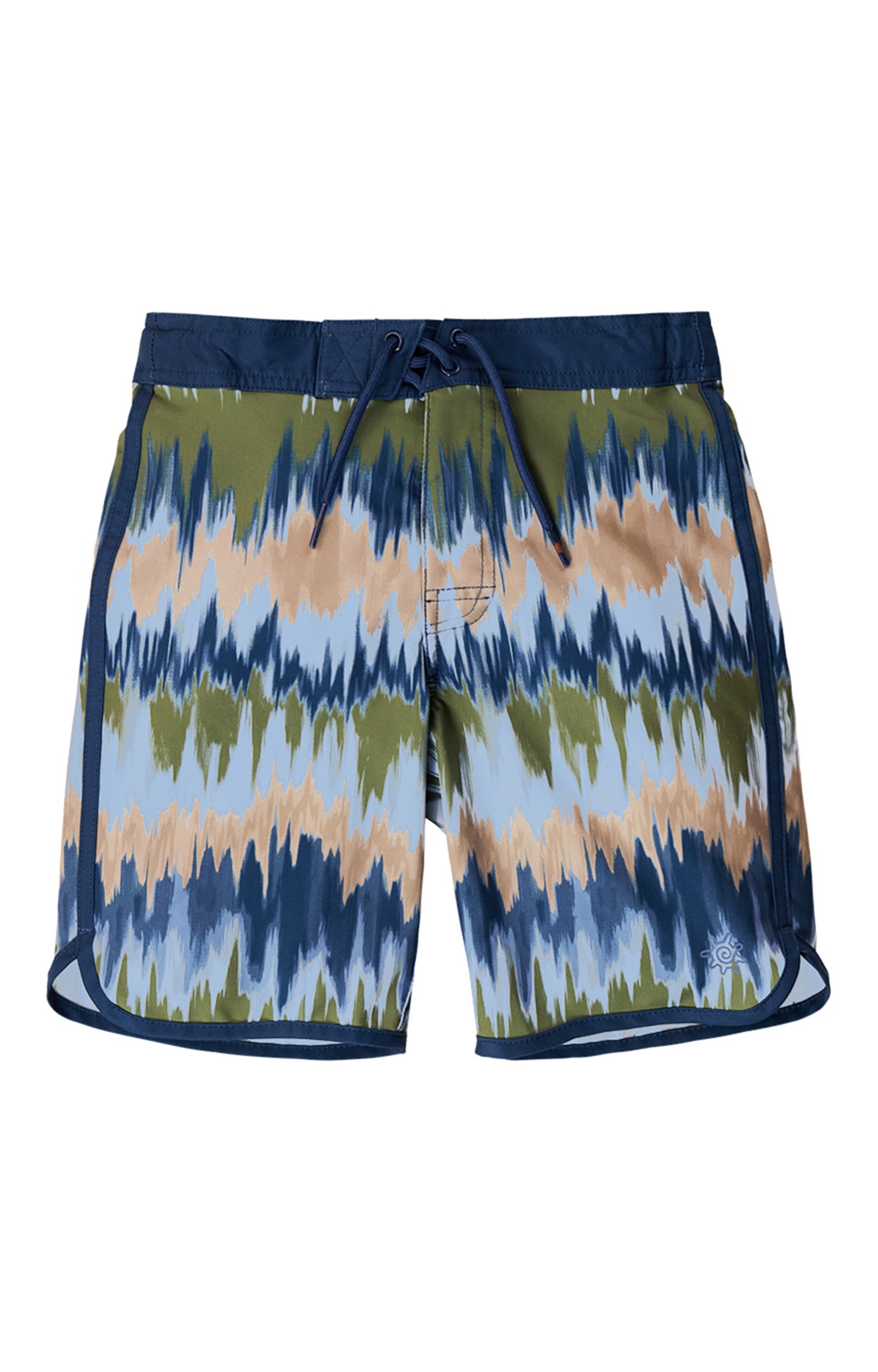 Boy's Retro Board Shorts in Sandstone Ombre|sandstone-ombre