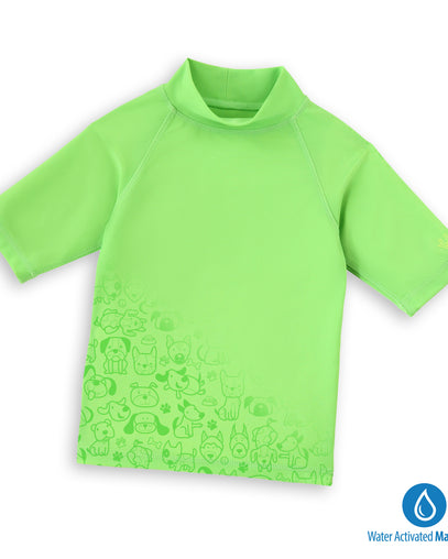 kids neon magic print sun and swim shirt|neon-pups