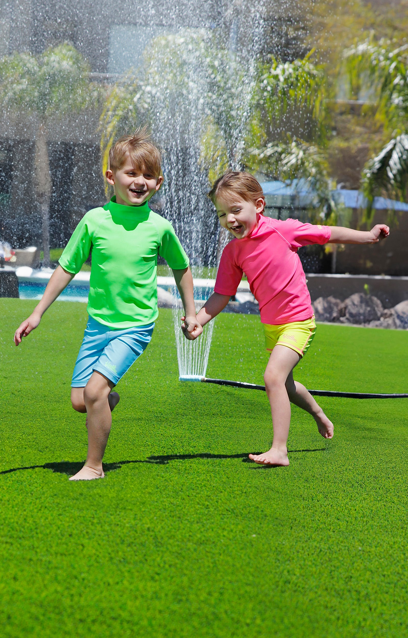 Kid's Neon Short Sleeve Sun & Swim Shirt