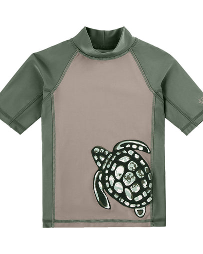 Boy's Adventure Short Sleeve Swim Shirt|turtle-cove-explorer