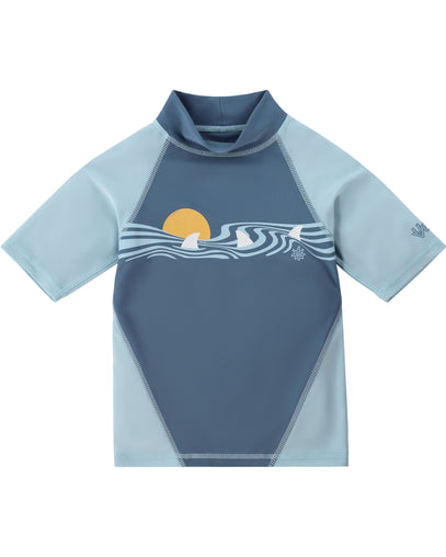 boys short sleeve sun and swim shirt|optical-waves