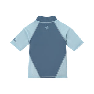 back view of boys short sleeve sun and swim shirt|optical-waves