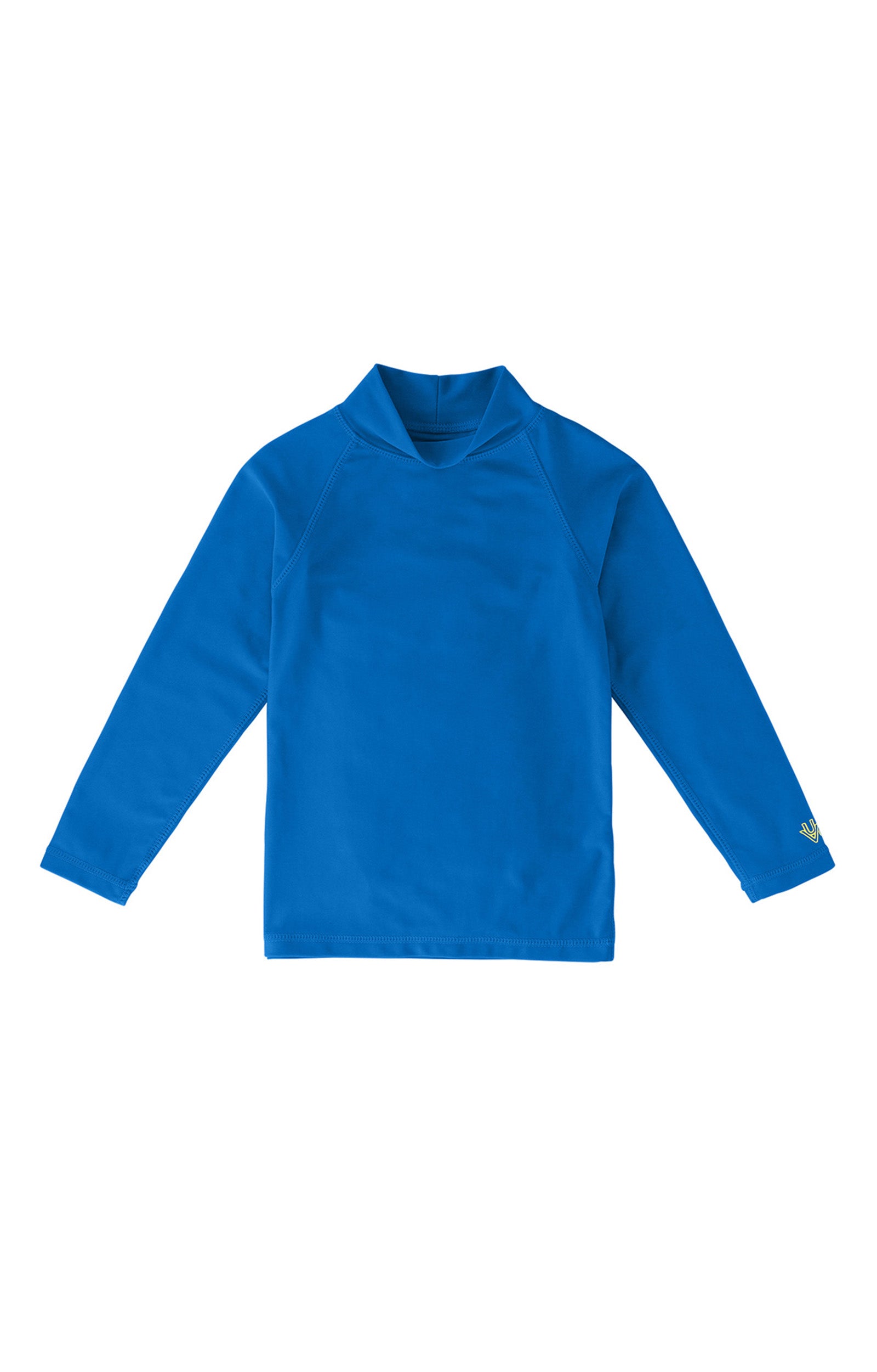 Kid's neon long sleeve swim shirt in neon blue|neon-blue