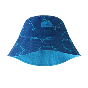 boy's bucket hat in inky octopus aqua|inky-octopus-aqua