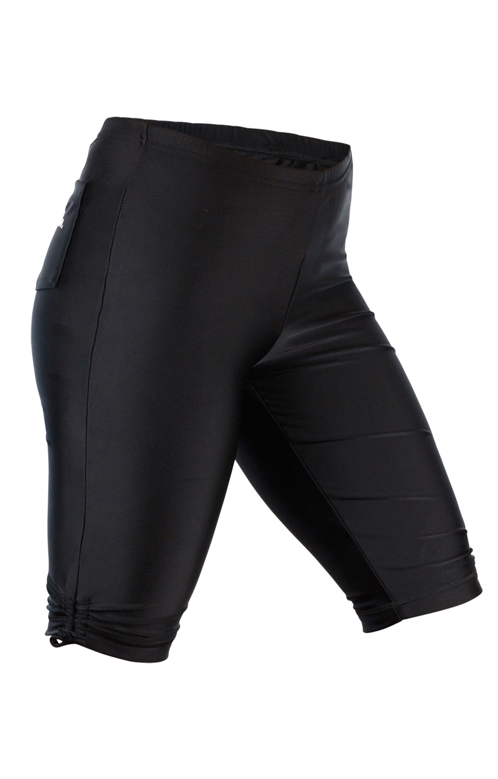 women's long swim shorts in black|black