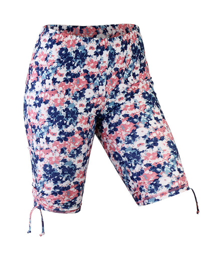 women's long swim shorts in monet garden|monet-garden