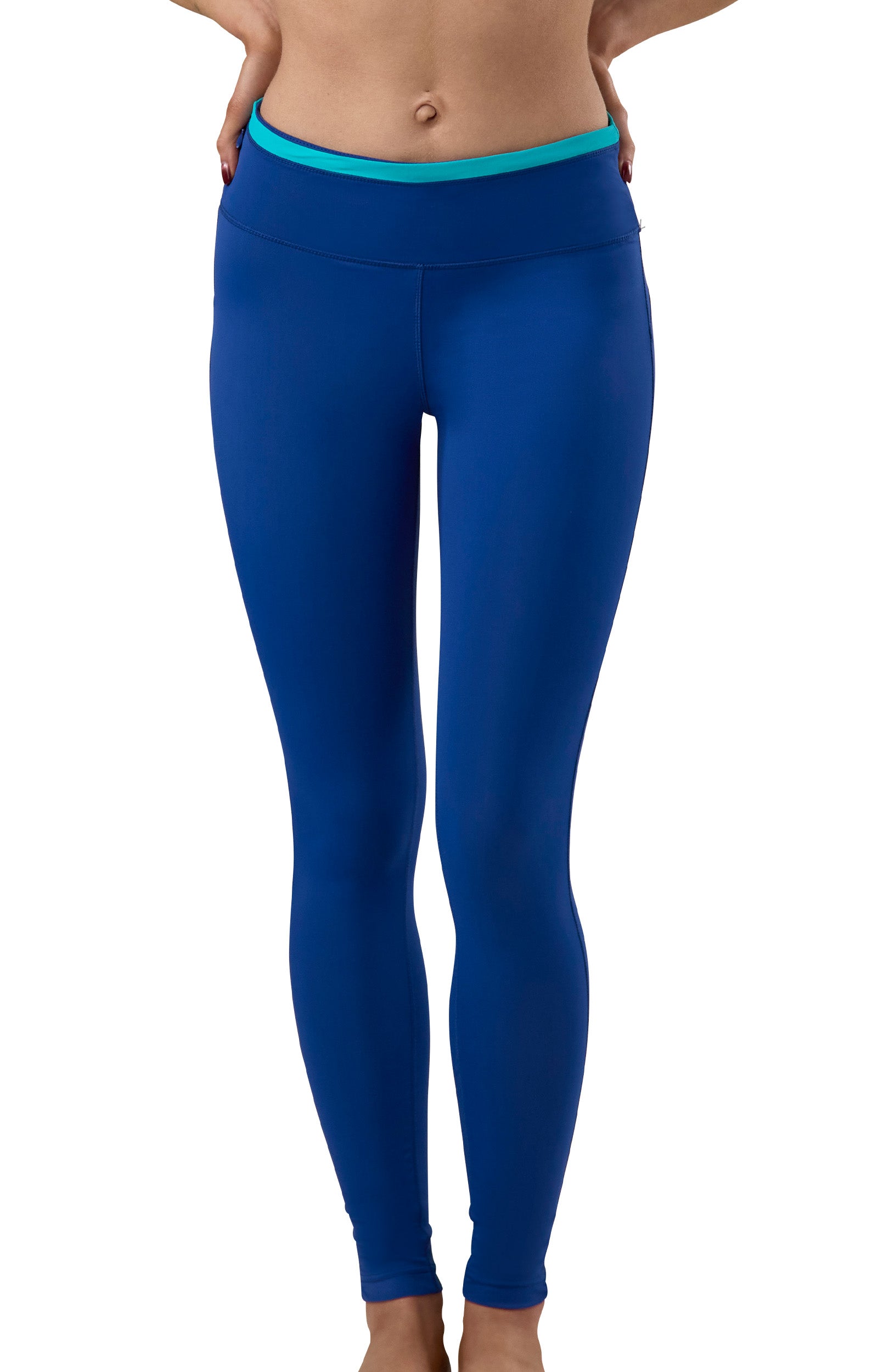 Women's Active Sport Swim Tights in Navy Blue|navy-blue