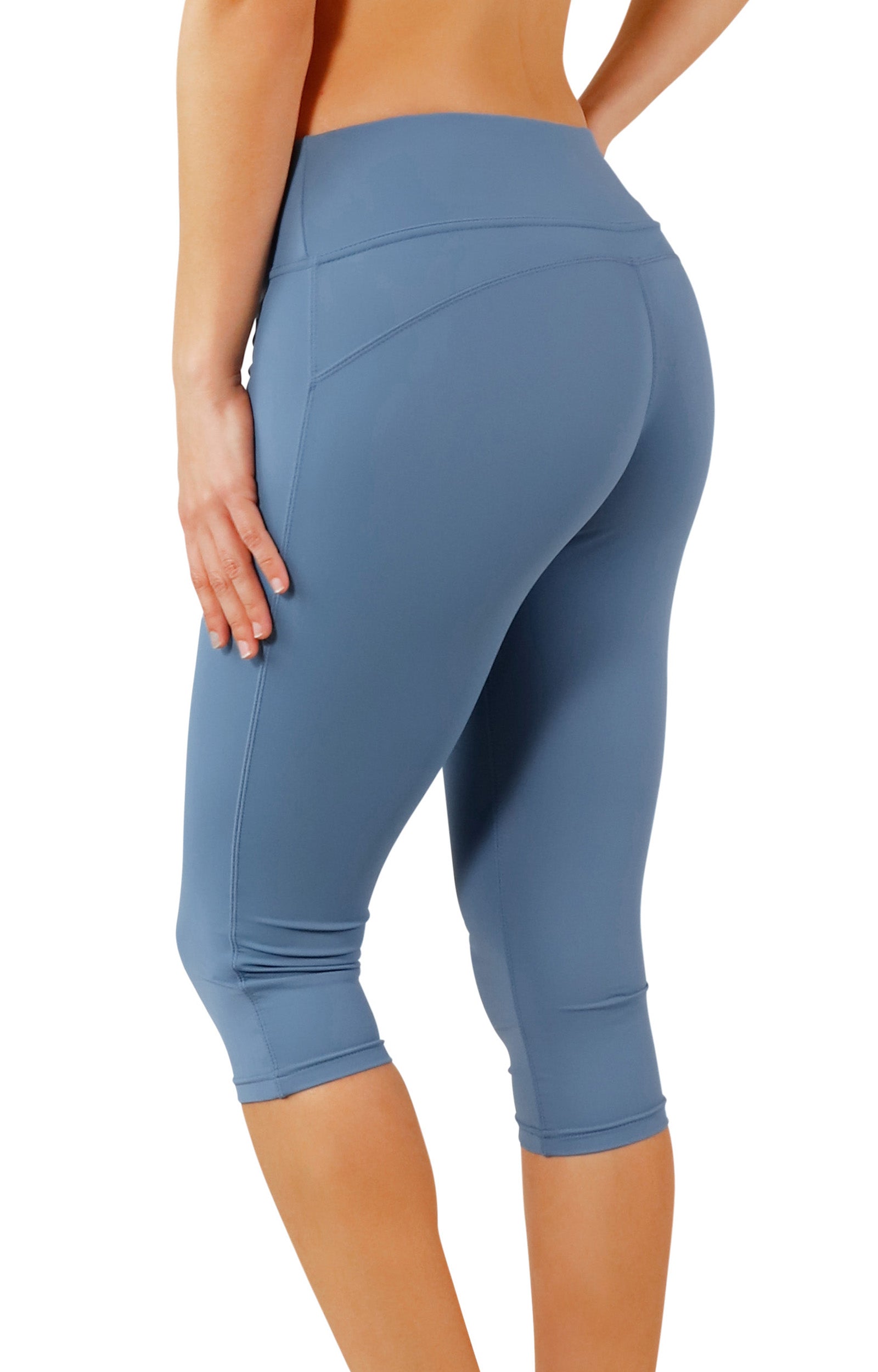 side view of womens active sport swim capris|baltic