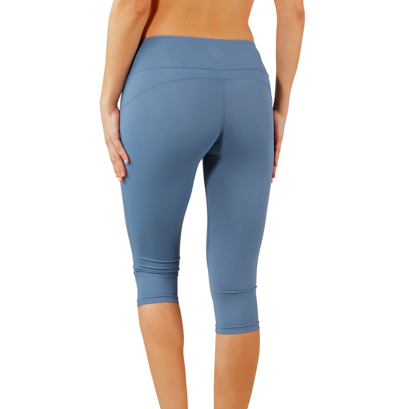back view of womens active sport swim capris|baltic
