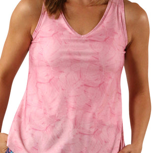women's UPF tank top in etched monstera|etched-monstera